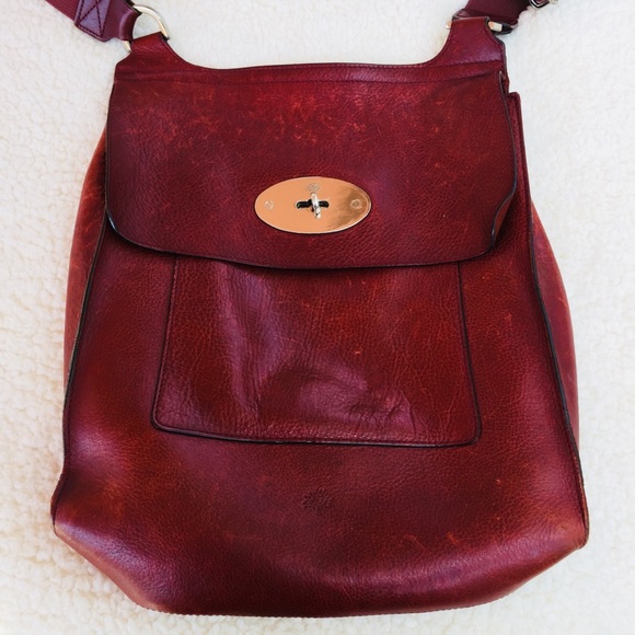 mulberry red handbag